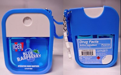 Label (Icee Hand Sani Blue Rasberry Compressed)